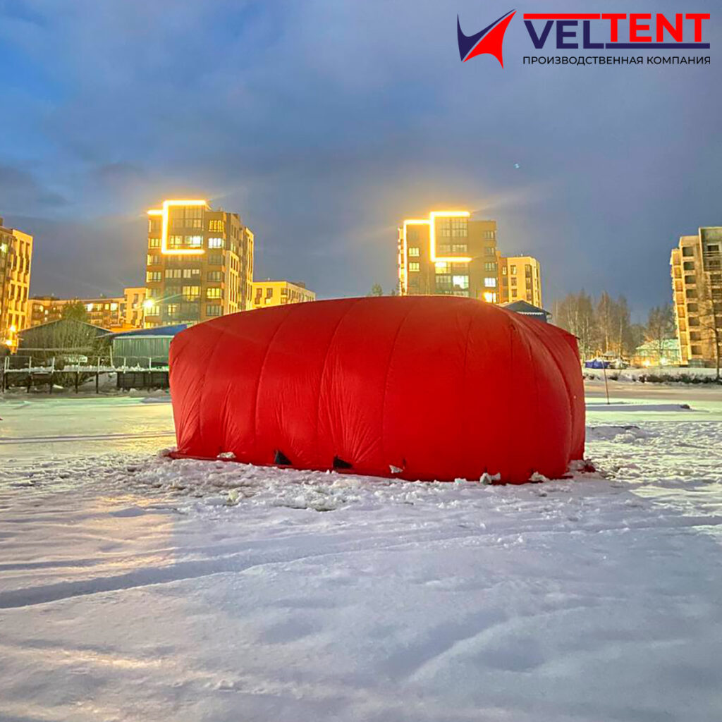 Яркая точка в зимнем Архангельске: бескаркасная палатка VELTENT в работе 3 kbp2